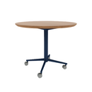 Vaux 36" Round Cafe Table HPL Top with Knife Edge Casters 30"H