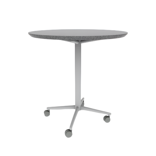 Vaux 36" Round Conference Table HPL Top with Knife Edge Casters 36"H