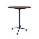 Vaux 36" Round Bar Table HPL Top with Knife Edge Casters 42"H