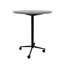 Vaux 36" Round Bar Table HPL Top with Knife Edge Casters 42"H
