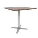 Proof 36" Square Pedestal Counter Table with X-Base HPL Top