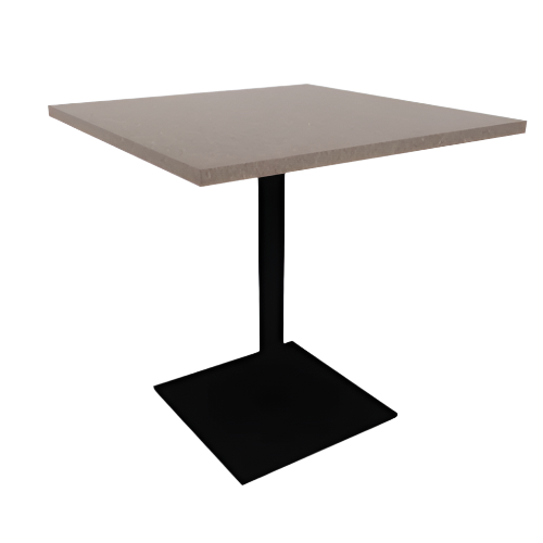 Proof 36" Square Pedestal Cafe Table with Square Steel Base HPL Top