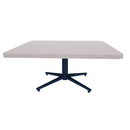 Vaux 36" Rounded Square Occassional Table HPL Top with Square Edge Glides 16"H