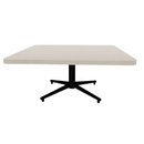 Vaux 36" Rounded Square Occassional Table HPL Top with Square Edge Glides 16"H