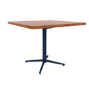 Vaux 36" Rounded Square Cafe Table HPL Top with Square Edge Glides 30"H