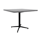 Vaux 36" Rounded Square Cafe Table HPL Top with Square Edge Glides 30"H