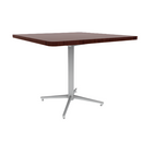 Vaux 36" Rounded Square Cafe Table HPL Top with Square Edge Glides 30"H