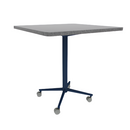 Vaux 36" Rounded Square Conference Table HPL Top with Square Edge Casters 36"H