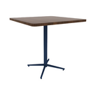 Vaux 36" Rounded Square Conference Table HPL Top with Square Edge Glides 36"H