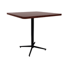 Vaux 36" Rounded Square Conference Table HPL Top with Square Edge Glides 36"H