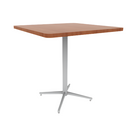 Vaux 36" Rounded Square Conference Table HPL Top with Square Edge Glides 36"H