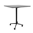 Vaux 36" Rounded Square Bar Table HPL Top with Square Edge Casters 42"H