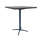 Vaux 36" Rounded Square Bar Table HPL Top with Square Edge Glides 42"H