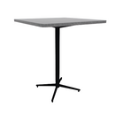 Vaux 36" Rounded Square Bar Table HPL Top with Square Edge Glides 42"H