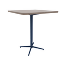 Vaux 36" Rounded Square Bar Table HPL Top with Square Edge Glides 42"H
