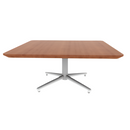Vaux 36" Rounded Square Occassional Table HPL Top with Knife Edge Glides 16"H