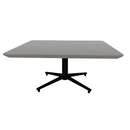 Vaux 36" Rounded Square Occassional Table HPL Top with Knife Edge Glides 16"H