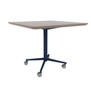 Vaux 36" Rounded Square Cafe Table HPL Top with Knife Edge Casters 30"H
