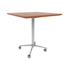 Vaux 36" Rounded Square Conference Table HPL Top with Knife Edge Casters 36"H