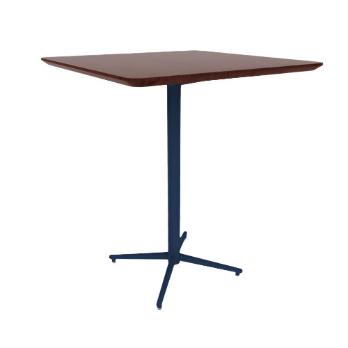 Vaux 36" Rounded Square Bar Table HPL Top with Knife Edge Glides 42"H