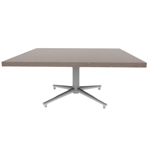 Vaux 36" Square Occassional Table HPL Top with Square Edge Glides 16"H