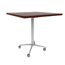 Vaux 36" Square Conference Table HPL Top with Square Edge Casters 36"H