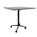 Vaux 36" Square Conference Table HPL Top with Square Edge Casters 36"H