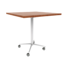 Vaux 36" Square Conference Table HPL Top with Square Edge Casters 36"H