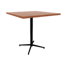 Vaux 36" Square Conference Table HPL Top with Square Edge Glides 36"H