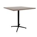 Vaux 36" Square Conference Table HPL Top with Square Edge Glides 36"H