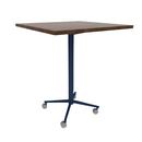 Vaux 36" Square Bar Table HPL Top with Square Edge Casters 42"H