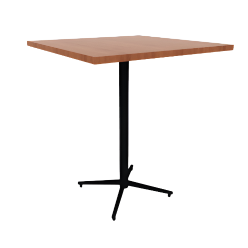 Vaux 36" Square Bar Table HPL Top with Square Edge Glides 42"H