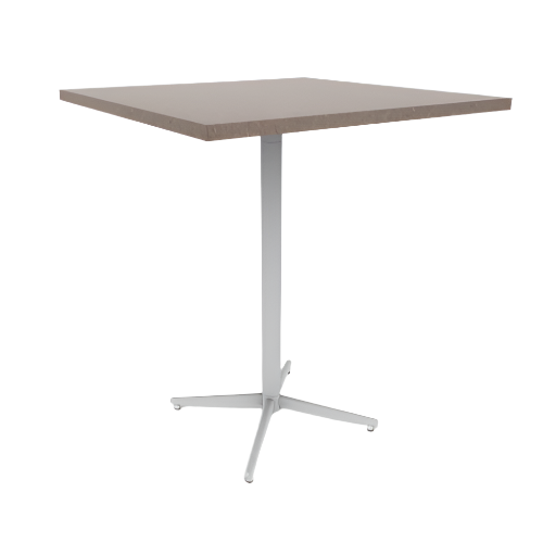 Vaux 36" Square Bar Table HPL Top with Square Edge Glides 42"H