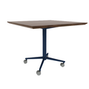 Vaux 36" Square Cafe Table HPL Top with Knife Edge Casters 30"H