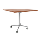 Vaux 36" Square Cafe Table HPL Top with Knife Edge Casters 30"H