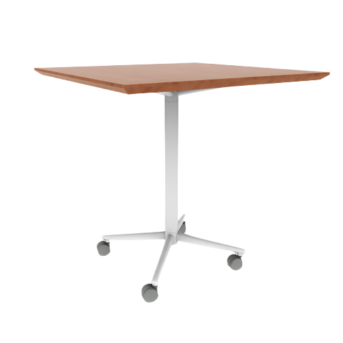 Vaux 36" Square Conference Table HPL Top with Knife Edge Casters 36"H