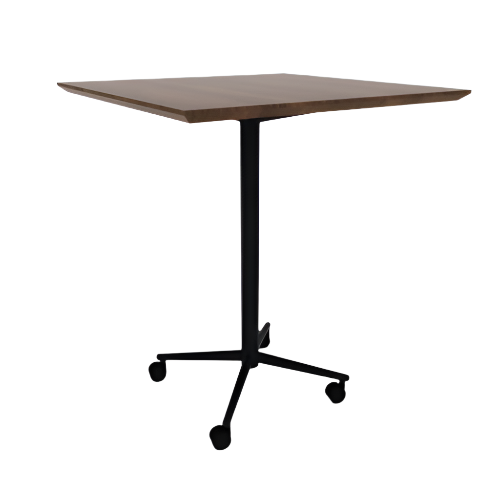 Vaux 36" Square Bar Table HPL Top with Knife Edge Casters 42"H