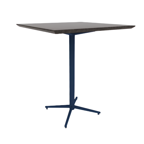 Vaux 36" Square Bar Table HPL Top with Knife Edge Glides 42"H