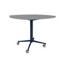 Vaux 36" Squircle Cafe Table HPL Top with Square Edge Casters 30"H