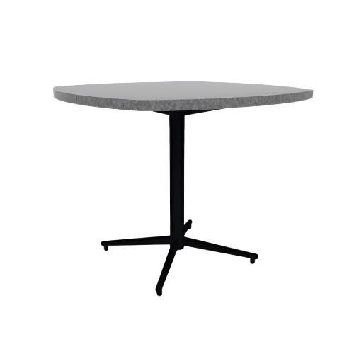 Vaux 36" Squircle Cafe Table HPL Top with Square Edge Glides 30"H
