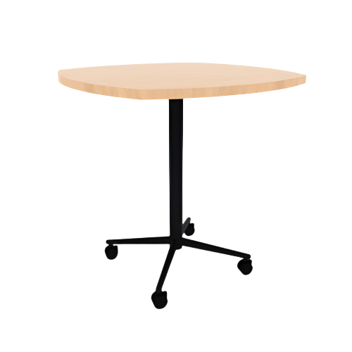 Vaux 36" Squircle Conference Table HPL Top with Square Edge Casters 36"H