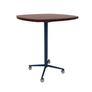 Vaux 36" Squircle Bar Table HPL Top with Square Edge Casters 42"H