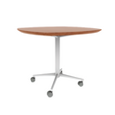 Vaux 36" Squircle Cafe Table HPL Top with Knife Edge Casters 30"H