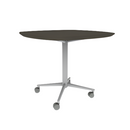 Vaux 36" Squircle Cafe Table HPL Top with Knife Edge Casters 30"H