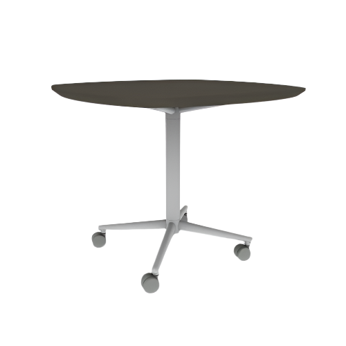 Vaux 36" Squircle Cafe Table HPL Top with Knife Edge Casters 30"H