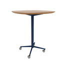 Vaux 36" Squircle Bar Table HPL Top with Knife Edge Casters 42"H