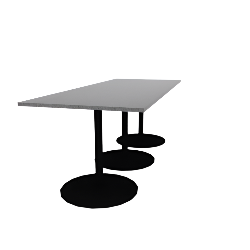 Proof 42" x 108" Rectangle Pedestal Counter Table with Round Base Set of 3 HPL Top