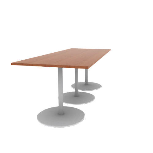 Proof 42" x 108" Rectangle Pedestal Counter Table with Round Base Set of 3 HPL Top