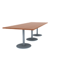 Proof 42" x 108" Rectangle Pedestal Cafe Table with Round Base Set of 3 Solid Wood Top