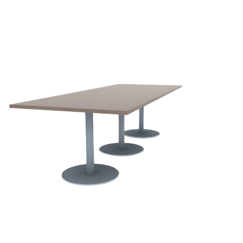 Proof 42" x 108" Rectangle Pedestal Cafe Table with Round Base Set of 3 Solid Wood Top